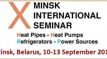 10th Minsk international seminar is the “Thermal pipes, heat-pumps, refrigerators, energy sources”